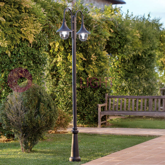 LAMPARA Lampione a 2 Luci H.244 Design Tradizionale