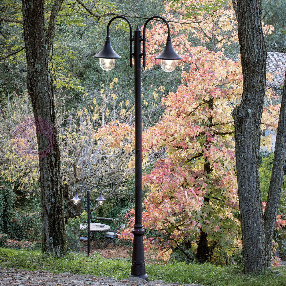 LAMPARA Lampione a 2 Luci H.244 Design Tradizionale