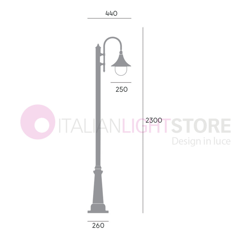 LAMPARA Lampione a 1 Luce H.244 Design Tradizionale