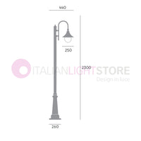 LAMPARA Lampione a 1 Luce H.244 Design Tradizionale
