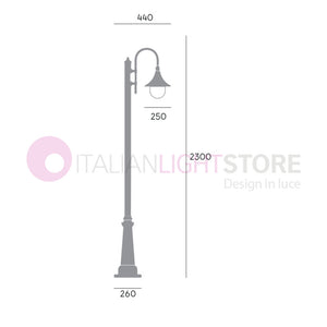 LAMPARA Lampione a 1 Luce H.244 Design Tradizionale