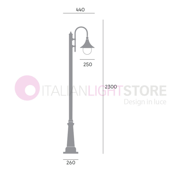 LAMPARA Lampione a 1 Luce H.244 Design Tradizionale
