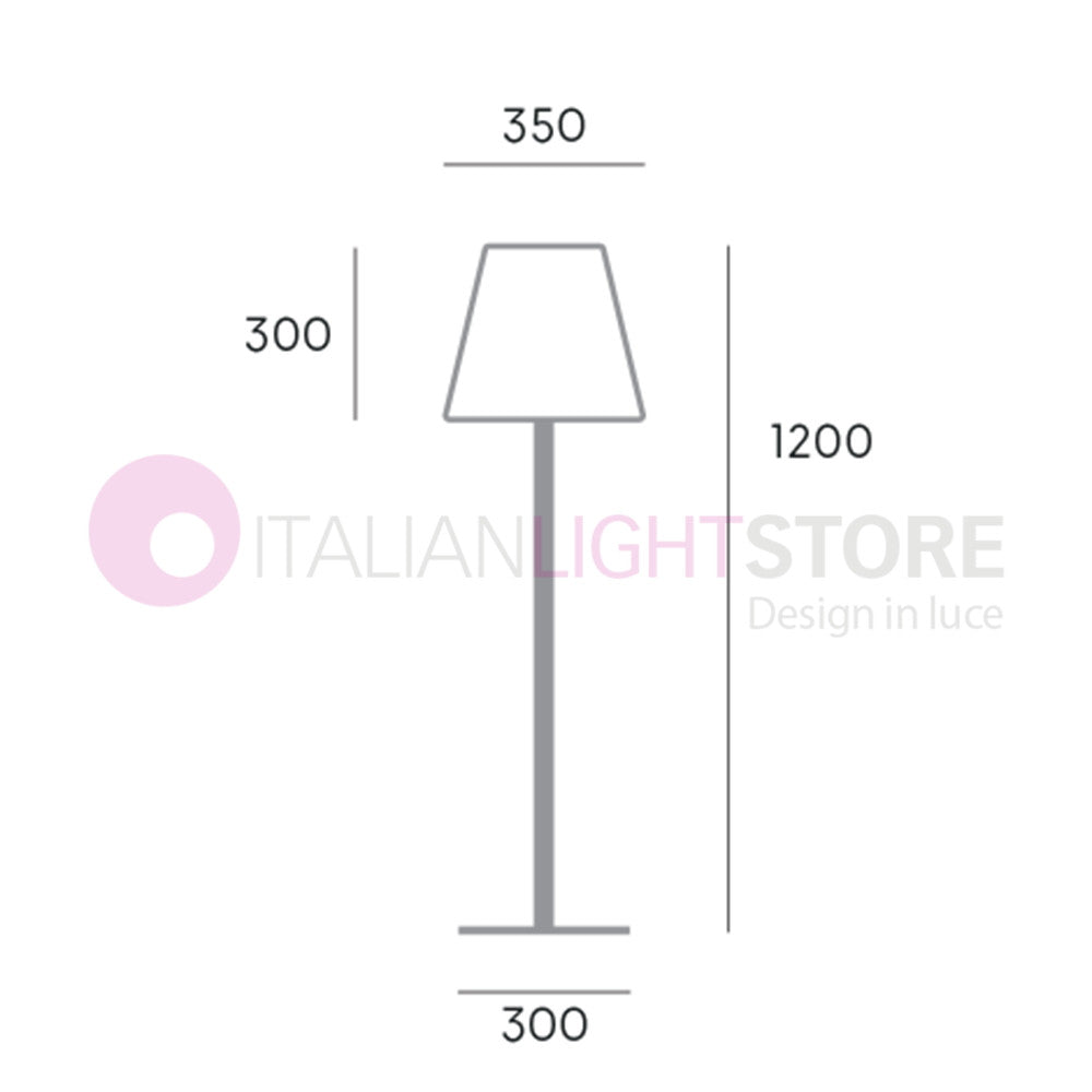 LOUNGE Piantana Portatile Moderna per Esterni H.120 Arredo Giardino