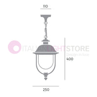 RUSTICA Sospensione Per Esterno con Cappello in Rame