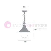 LAMPARA Lampada a Sospensione per Esterni Design Tradizionale