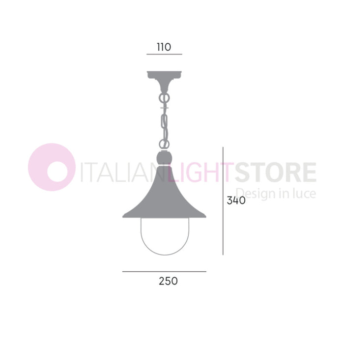 LAMPARA Lampada a Sospensione per Esterni Design Tradizionale