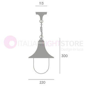 ZOE Sospensione in Termoplastico per Esterni Design Tradizionale