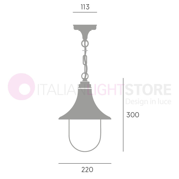 ZOE Sospensione in Termoplastico per Esterni Design Tradizionale