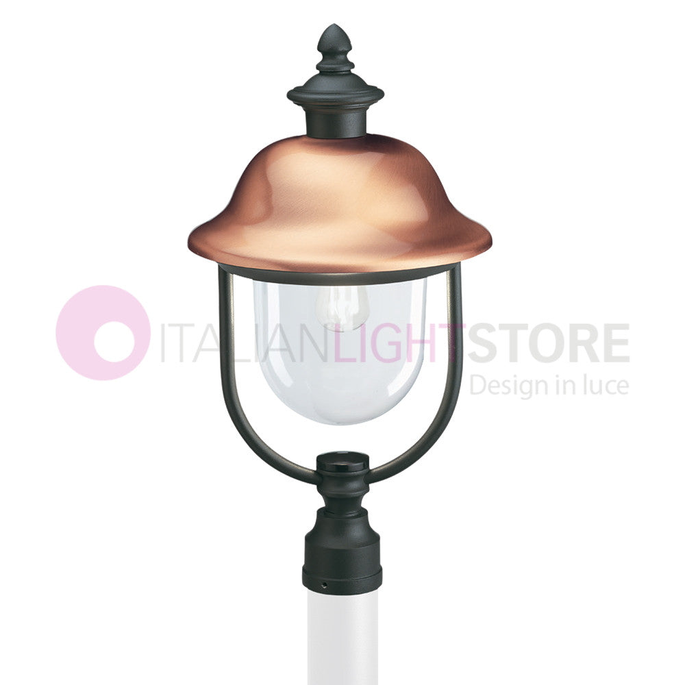 RUSTICA Testata per Palo con Cappello in Rame Innesto d.6