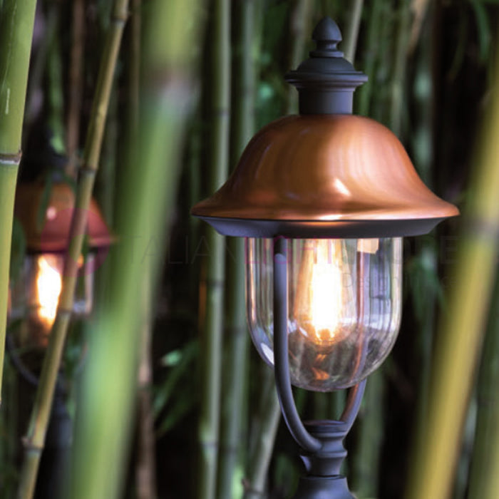 RUSTICA Testata per Palo con Cappello in Rame Innesto d.6