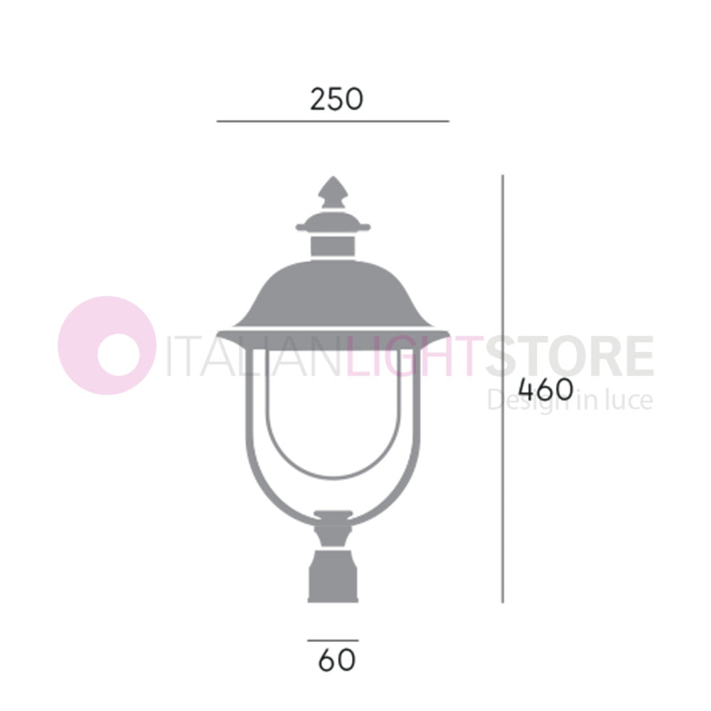 RUSTICA Testata per Palo con Cappello in Rame Innesto d.6
