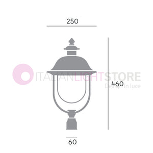 RUSTICA Testata per Palo con Cappello in Rame Innesto d.6