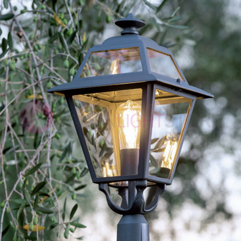 ELEGANCE Lanterna Grande con Innesto per Palo Design Tradizionale