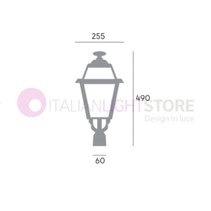 ELEGANCE Lanterna Grande con Innesto per Palo Design Tradizionale