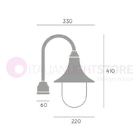 ZOE Lanterna A Braccio con Innesto per Palo Design Tradizionale