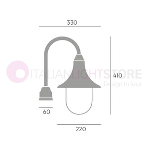 ZOE Lanterna A Braccio con Innesto per Palo Design Tradizionale
