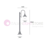 LAMPARA Lampioncino a 1 Luce H.135 Design Tradizionale