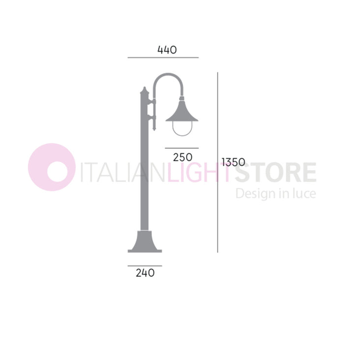 LAMPARA Lampioncino a 1 Luce H.135 Design Tradizionale