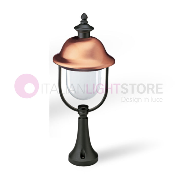 RUSTICA Luce da Cancello con Cappello in Rame