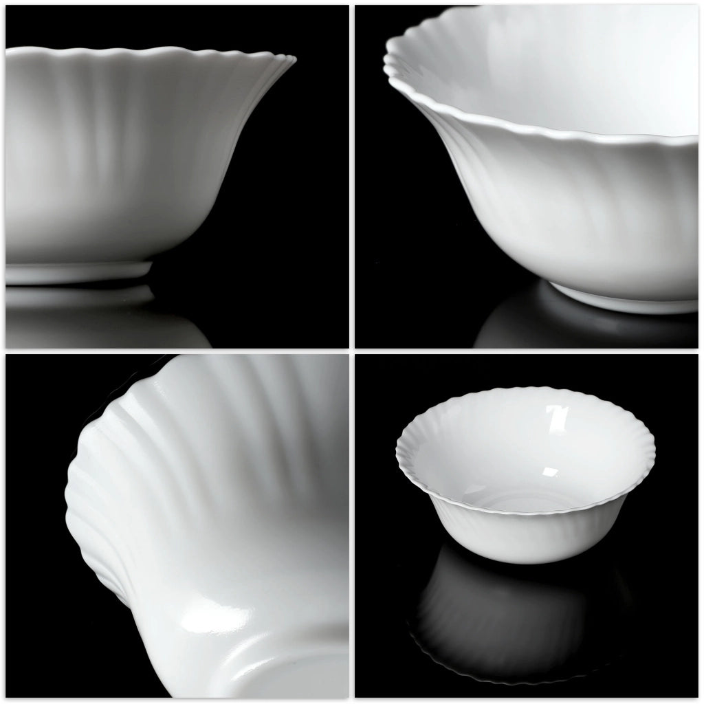 Set di stoviglie KADAX composto da 6 piatti, colore bianco.