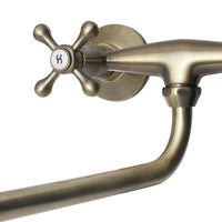 Gruppo lavello attacco parete serie etoile vecchio ottone