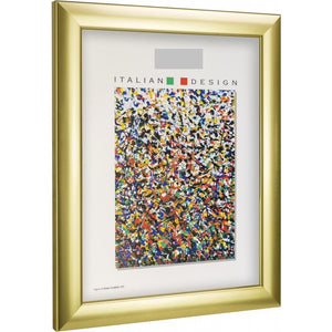 CORNICE PIATTA 10X15CM ORO SPAZZOLATO