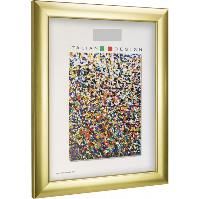 CORNICE PIATTA 18X24CM ORO SPAZZOLATO