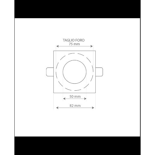 PORTAFARETTO ORIENTABILE 8,3X8,3CM BIANCO