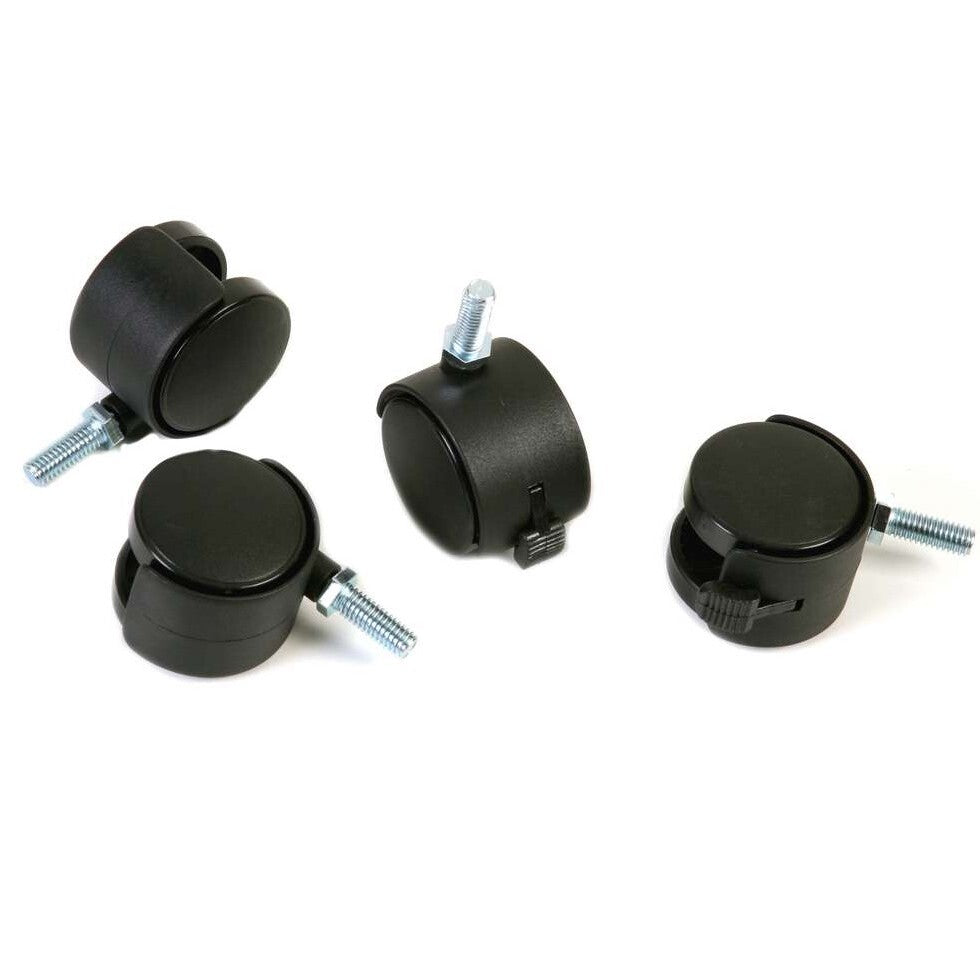 SET 4 RUOTE IN NYLON PER MONTANTI D.25MM