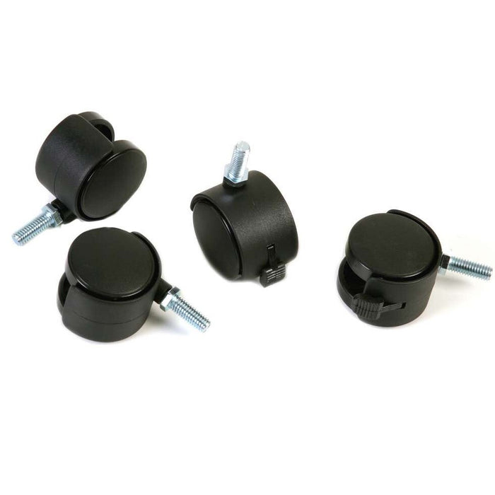 SET 4 RUOTE IN NYLON PER MONTANTI D.25MM