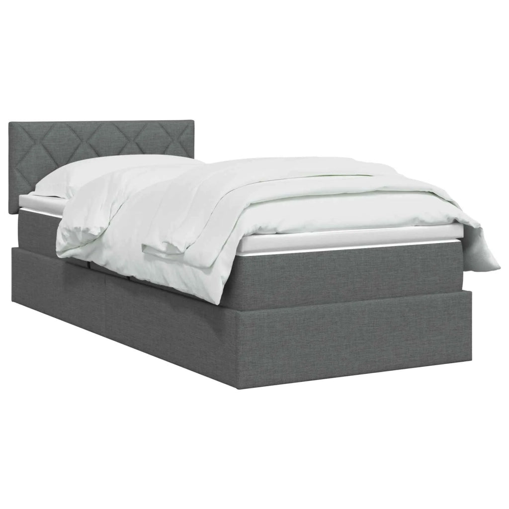 Letto con contenitore e materasso Grigio Scuro 90 x 200 cm 3458659