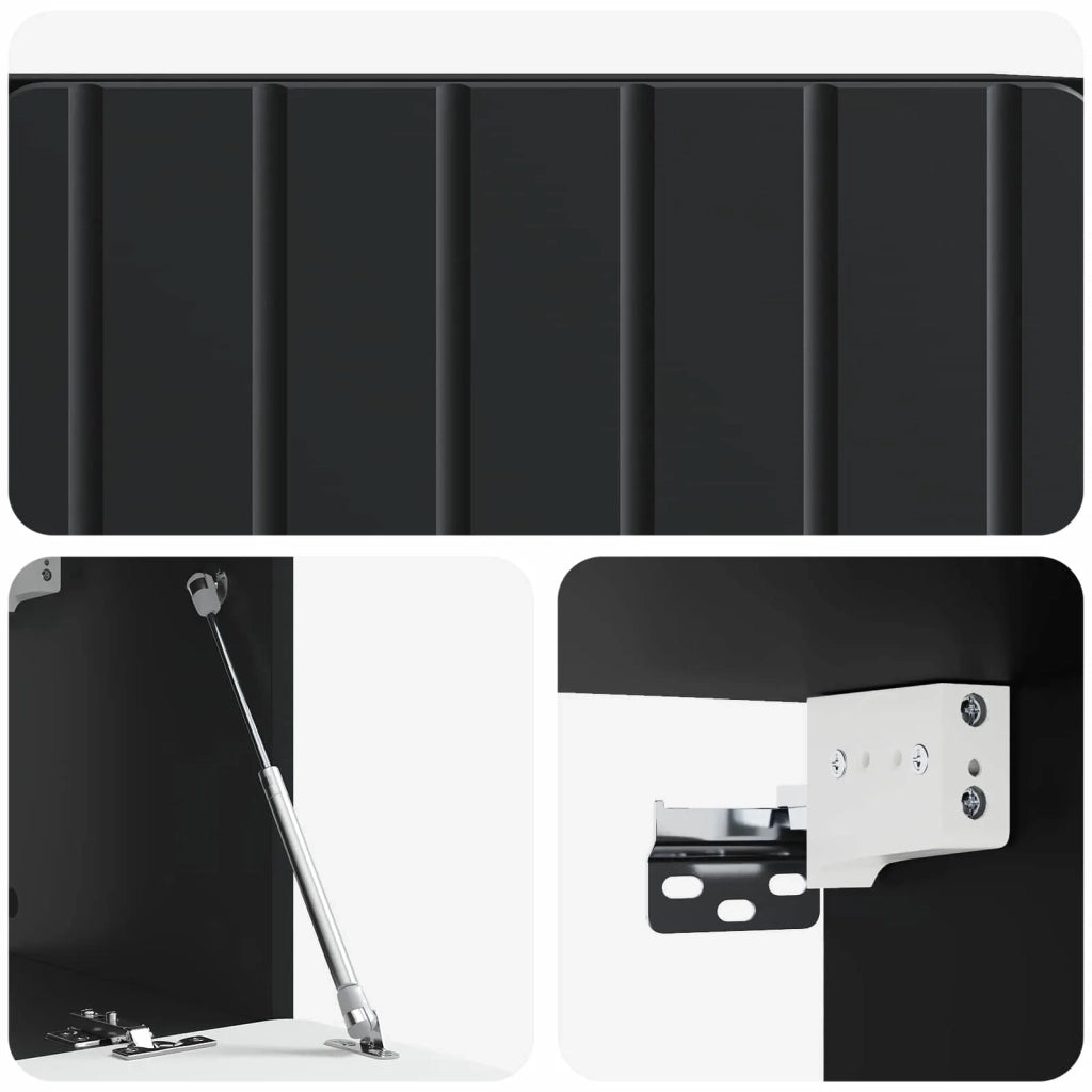 Mobile Porta TV da Muro Nero 78,5 x 31 x 30 cm