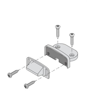 Bocchetta regolabile per maniglioni antipanico Cisa compatibile con legno e PVC