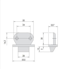 Bocchetta regolabile per maniglioni antipanico Cisa compatibile con legno e PVC