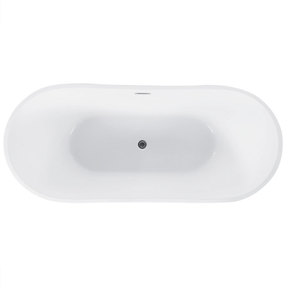 Vasca da bagno acrilico sanitario verde foglia di tè 170 x 77 cm autoportante moderno