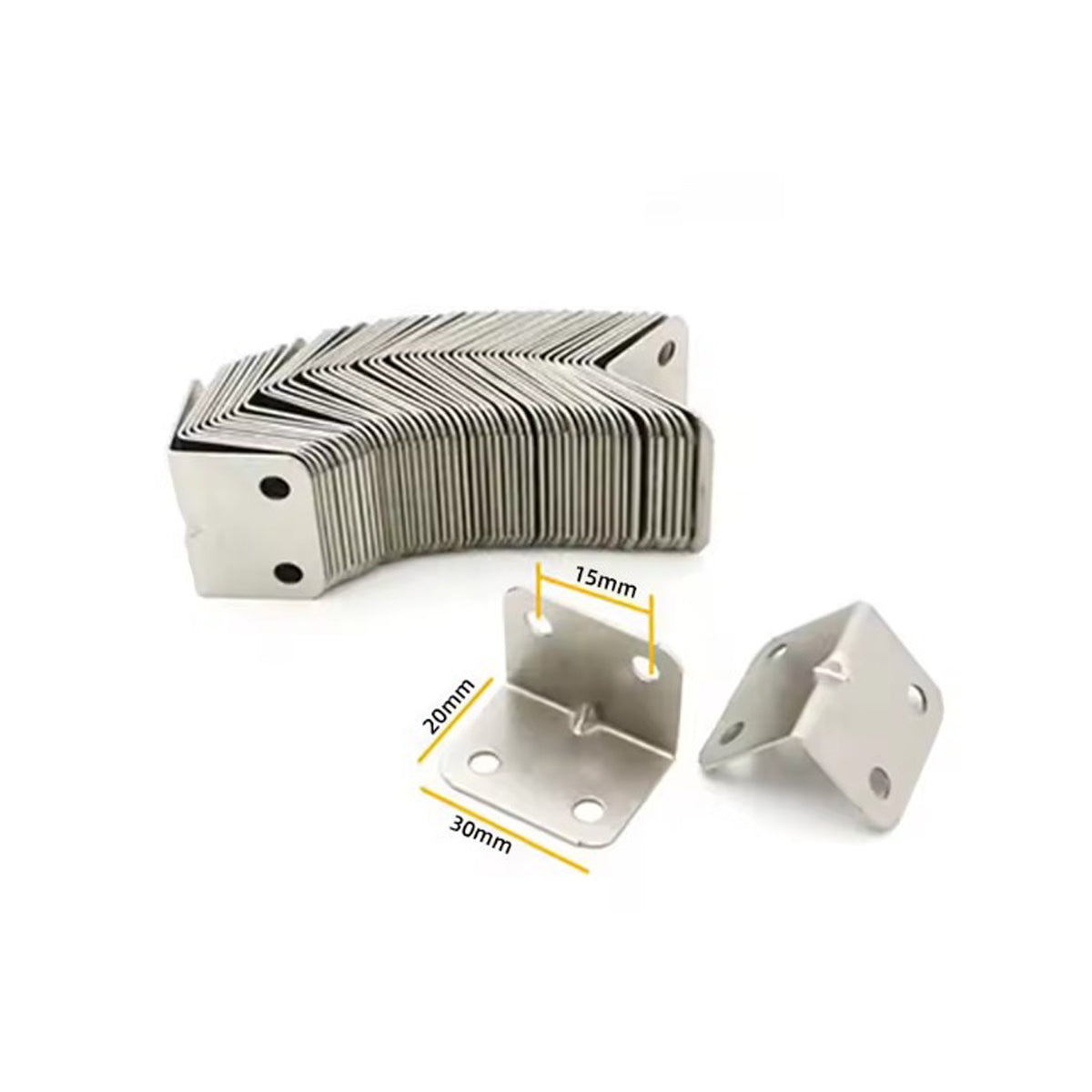 Piastra Metallica a 90° di Giunzione - 30x20 mm