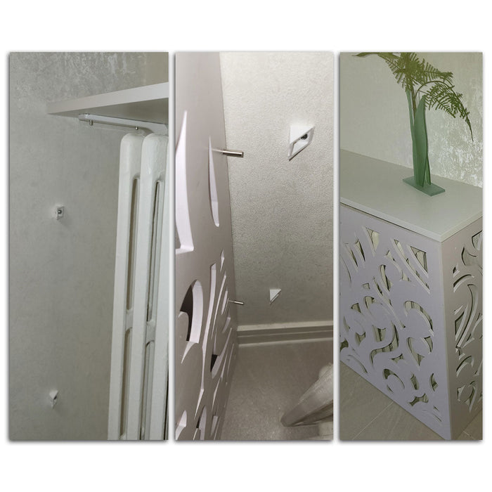 Staffa ad L in Plastica – Doppio Foro, Bianco