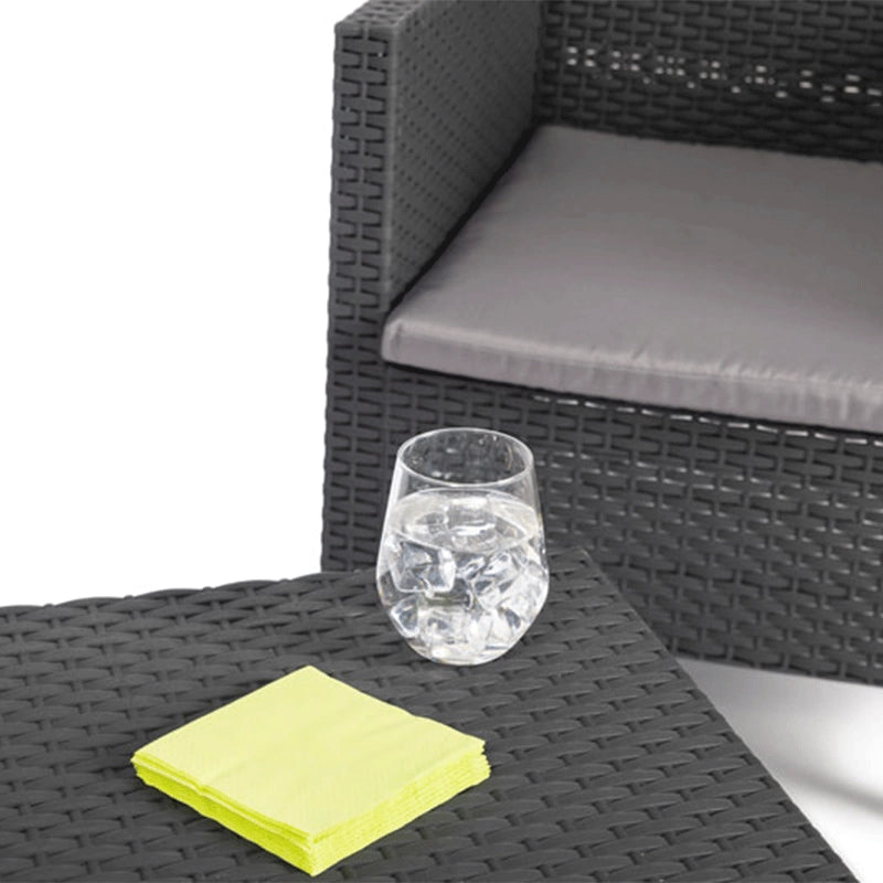 Set da giardino 4 posti PENELOPE – Nero antracite