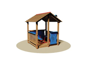 Casetta Nevada 810 Giochipark legno pino nordico EN 1176 2-8 anni 170x180x200h