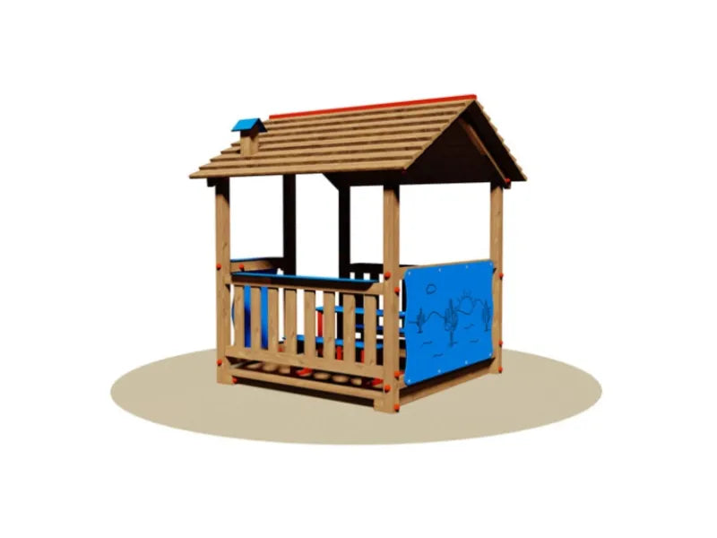 Casetta Nevada 810 Giochipark legno pino nordico EN 1176 2-8 anni 170x180x200h