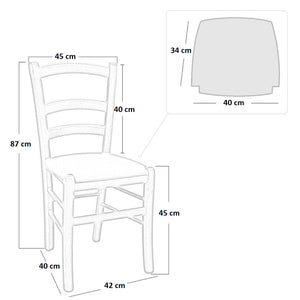 Sedia legno venezia rossa con seduta similpelle grigio tortora