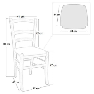 Sedia legno venezia rossa con seduta similpelle grigio antracite
