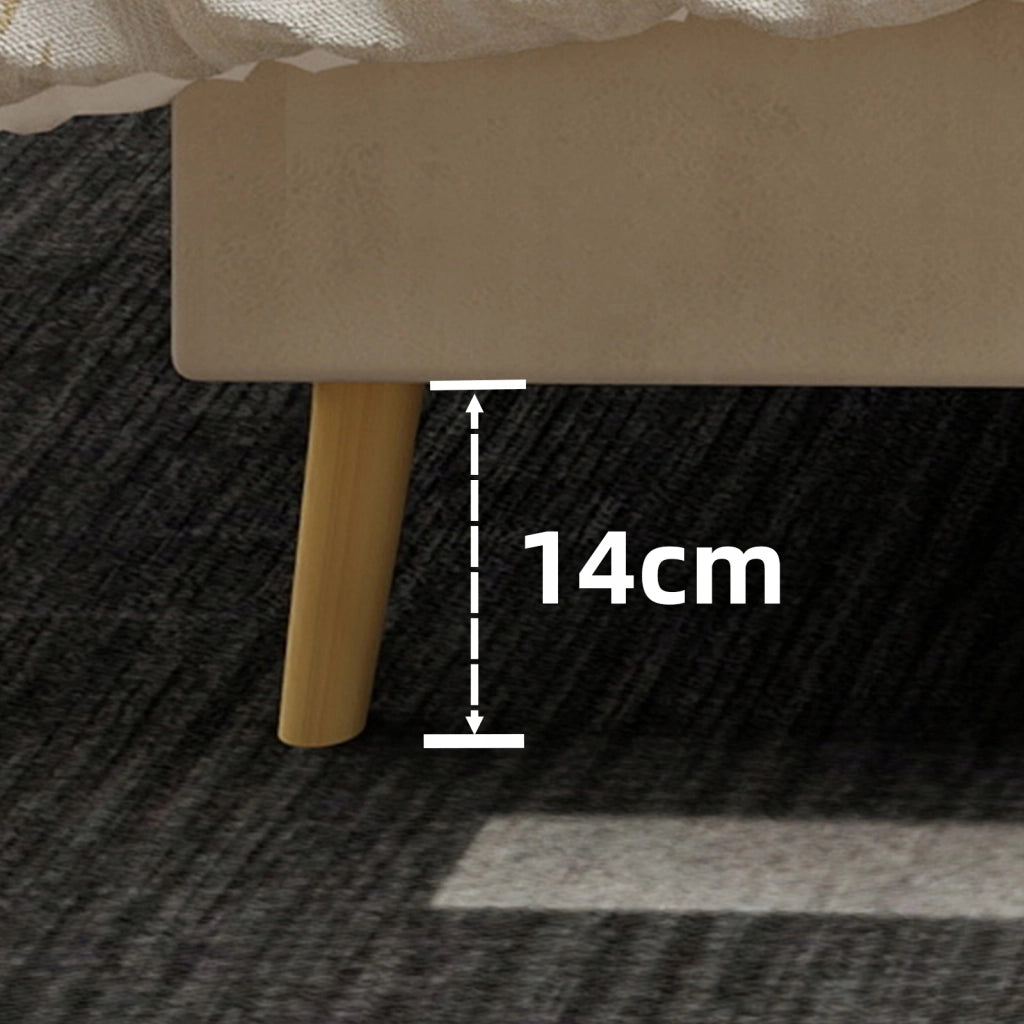 Letto imbottito 160x200 - Xylo - Beige minimalista