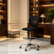 Sedia da ufficio ergonomica in rete nera, 1 pezzo, altezza regolabile 68-88 cm