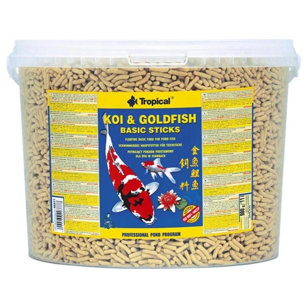 Tropical Koi Gold Fish Basic Sticks - stick galleggianti per pesci da laghetto Formato: 11 L
