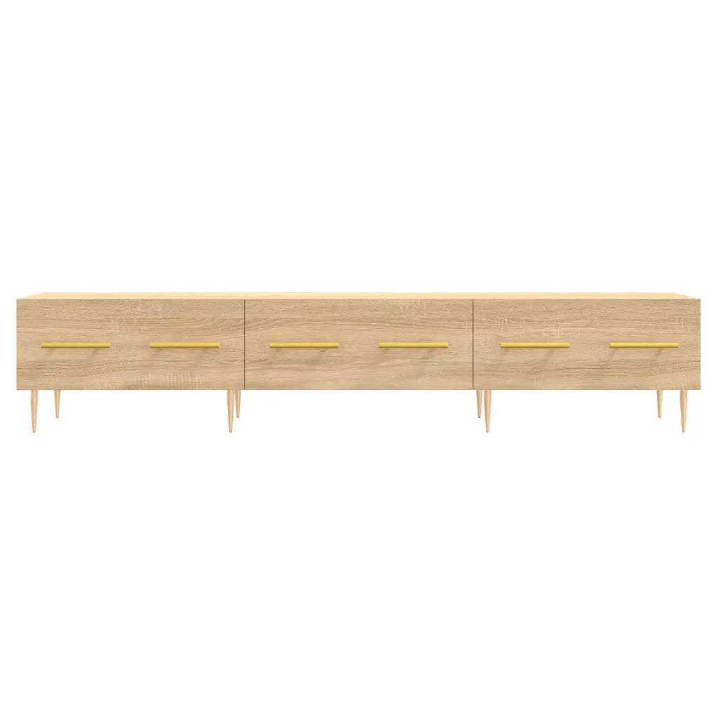 Mobile porta TV pratico con vano contenitore 150 x 36 x 30 cm design di tendenza atmosfera accogliente realizzato in legno ingegnerizzato di rovere Sonoma 02_0048710