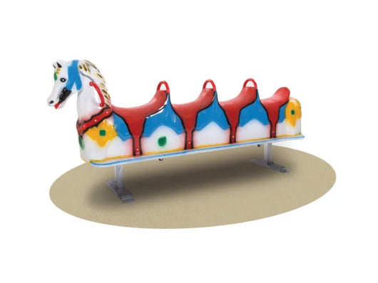 Cavallo Furia 4 posti Giochipark vetroresina EN 1176 da interrare 220x45x90cm