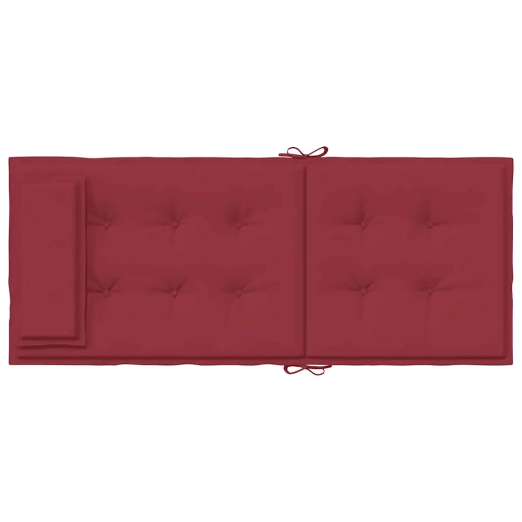 Cuscini Sedia con Schienale Alto 2 pz | Cuscini per sedie Rosso Vino Tessuto Oxford