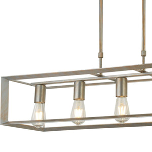 Lampadario Contemporaneo Heaton Acciaio Argento Oro 5 Luci E27