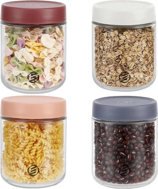 Set di Overnight Oats in Jar di Mason - Bicchiere per Muesli - Set di Jar per Oat - Kit per la colazione